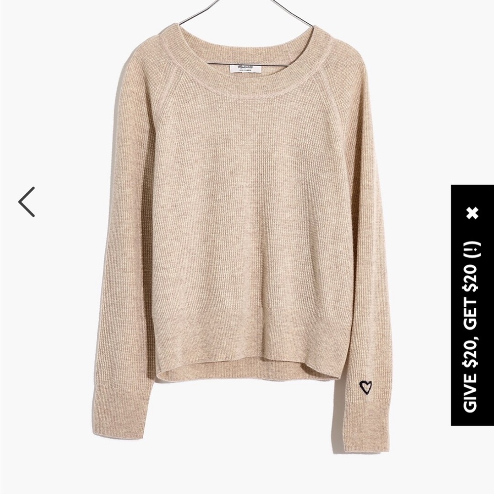 Madewell cashmere size xs sweater with heart